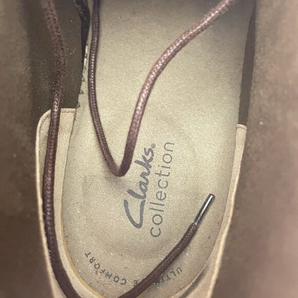 Clarks Bushacre Mens Size 11 Brown Leather Chukka Ankle Boots Lace Up Casual GUC - Picture 8 of 9